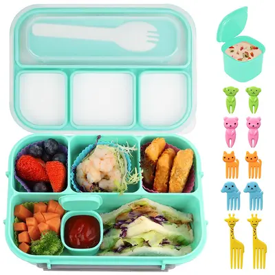 Mikrowellengeeignete Kunststoff-Lunchbox, unterteilt, 16-teilig - 10