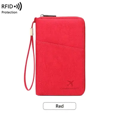 RFID passport holder, anti-magnetic zip case - 13
