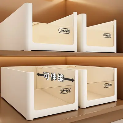 Ausziehbare Schrank-Aufbewahrungsbox, Küchen-Schubladenorganizer - 2