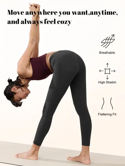 Amazon Foreign Trade European Size High Waist Yoga Pants Women European and American High Stretch Tummy Control Yoga Sports Tight Leggings Outer Wear - 6
