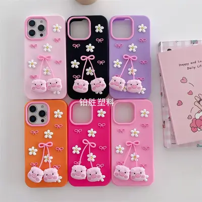外贸直销适用于中兴ZTE A35 A36硅胶卡通小猪手机保护套PhoneCase - 2