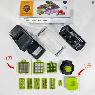 跨境外贸多功能切菜器切丁土豆丝厨房擦丝器切丝器刨丝器家用切片 - 9