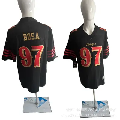 NFL 49ers Takımı Nakış Forma, Oyuncu No 14 PEARSALL, 97 BOSA, 23 McCAFFREY - 10