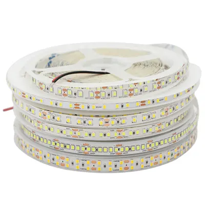 LED şerit ışık kendinden yapışkanlı 24V yüksek parlaklık düşük voltaj ortam tam spektrum 120 led 8mm 2835 lineer ışık şeridi toptan
