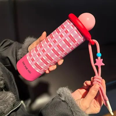 Wasserglas Sommer Edelstahl Trinkhalm Eis Thermoflasche 316 große Kapazität hochwertige Optik elegantes Design Teeglas - 9