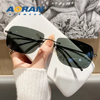 Herren-Sonnenbrille, polarisiert, extra leicht, randlos