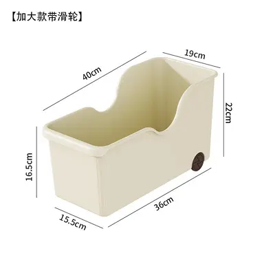 橱柜锅具收纳盒带轮锅盖架厨房置物架调料收纳架放碗盘塑料储物盒 - 12