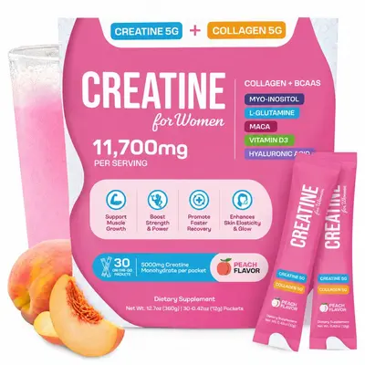 跨境女性肌酸粉Creatine Monohydrate胶原蛋白粉固体饮料工厂定制
