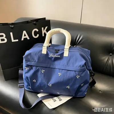 Grenzüberschreitender hochwertiger Reisetasche mit Schleife, großes Fassungsvermögen, Reisetasche, Handgepäck, einzelne Schulter, gepolstert, Handtasche, Fitness-Sporttasche, Bordgepäcktasche - 10