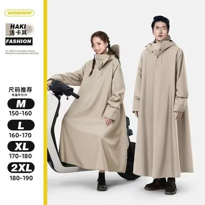 Long raincoat with sleeves for men and women, motorcycle and bicycle - 4
