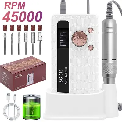 Cross-border Rechargeable Nail Drill Portable Electric Nail File Polisher Grinder Professional Nail Salon Manicure Tool - 7