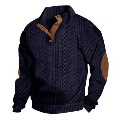 2025 grenzüberschreitende Herrenkleidung Amazon temu Sweatshirt Herren Herbst und Winter dünner Stehkragen Langarm Jacquard-Strickcardigan