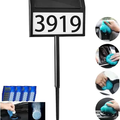 Solar Induction Wall Lamp Waterproof Digital Plate