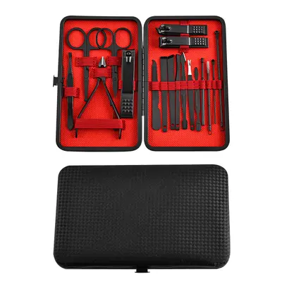 24-teiliges Nagelpflege-Set, schwarz, Premium-Qualität - 12