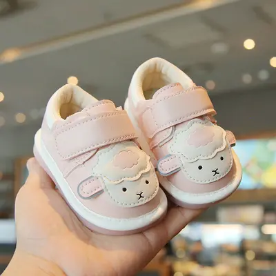 Soft Sole Cartoon Baby Walking Shoes, Ages 0-2, Anti-Slip