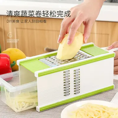 Five-in-one grater, multifunctional, vegetable cutter, four-sided - 3