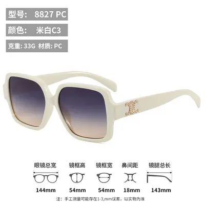 Large Frame Fashion Women's Sunglasses, 2026 Model - 9