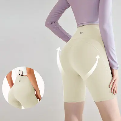Butt-Lifting Double-Layer Yoga Cycling Shorts for Women - 10