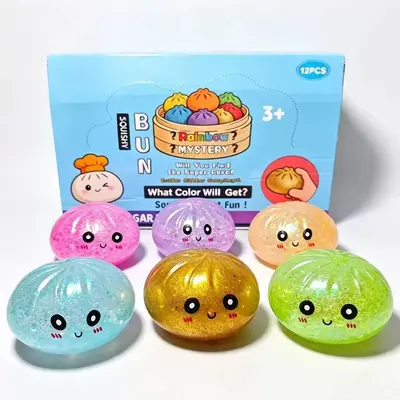 Goldpuder Platzbrötchen Quetschspielzeug, Einhorn-Design - 10