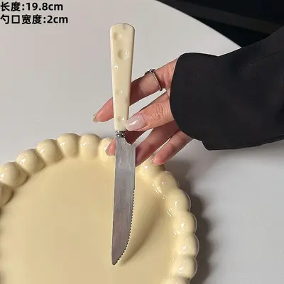 Besteck-Set dünn Käseschaufel Gabel süß hochwertiges Edelstahl Messer Gabel Löffel für zu Hause elegantes Besteck - 9
