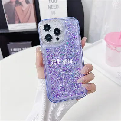 亚马逊适用于苹果IPhone 14新款闪粉14 Plus透明防摔14 Pro手机壳 - 9