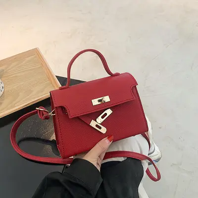 Retro Kelly Small Square Single-Shoulder Crossbody Bag for Women - 11