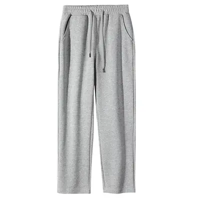 Men's Loose Solid Color Sweatpants, Spring and Autumn, Plus Size - 8