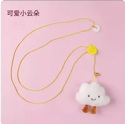 Cat Swing with Door Hanging, Elastic Feather Teaser with Bell - 10