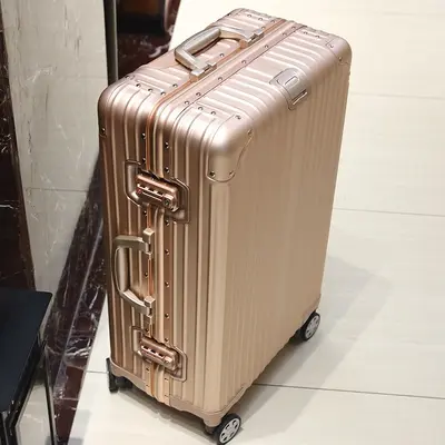 Alman malı tamamen alüminyum magnezyum alaşımlı valiz, iş adamları ve kadınlar için alüminyum çerçeveli tekerlekli çanta, 20 inç kabin boy valiz, Jiaxing sınır ötesi. - 12