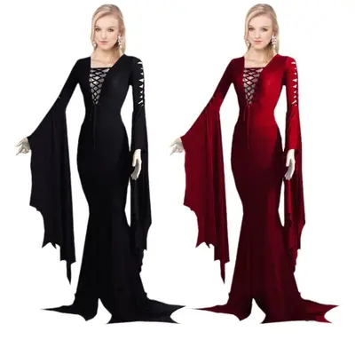 Women's Strappy Dress, Christmas and Halloween Vampire Party Costume, Customizable