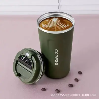 Araç İçi Outdoor Kahve Bardağı Paslanmaz Çelik Vakumlu Termos Logo Gravürlü - 5