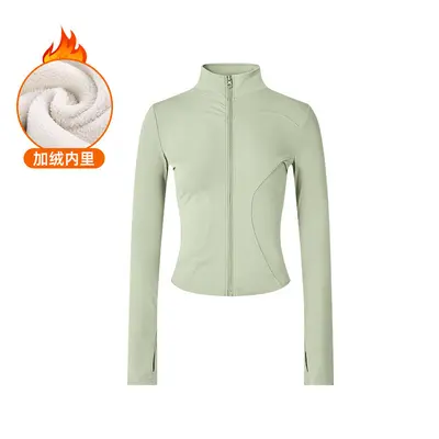 Women's yoga suit, two-piece, fleece lined, high waist - 12