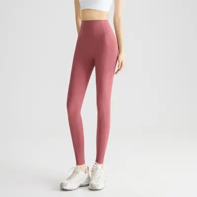 Cep detaylı yoga pantolonu, buz ipek, yaz ince model - 2