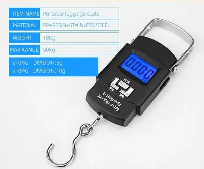 Wholesale digital scale gram scale portable hand bag scale A08 non-commercial food spring scale household luggage scale - 9