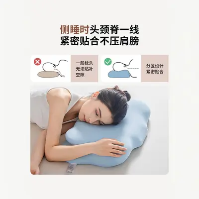 Cervical Spine Memory Foam Neck Pillow Pair - 3