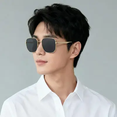 Men's Pilot Sunglasses, Metal Frame, UV Protection Driving Glasses - 1