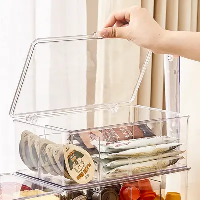 Transparente Acryl-Aufbewahrungsbox mit Fächern