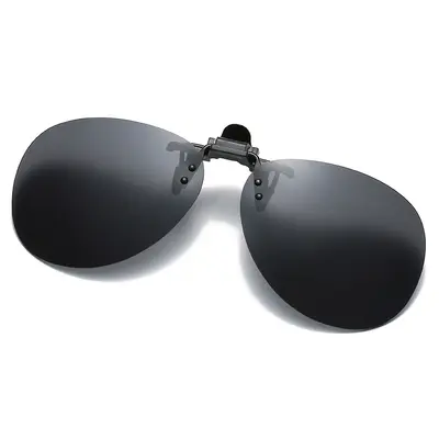 Polarized Clip-On Sunglasses for Myopia Glasses, Driving Night Vision, Flip-Up - 4