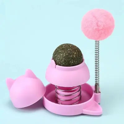 Catnip Ball, Spring Wobbling Cat Toy - 7