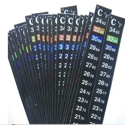 LCD Fish Tank Temperature Indicator Label, Color-Changing Thermometer - 4