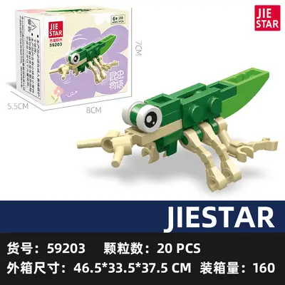 Jiexing 59200 Böcek Yapı Blokları, Erken Eğitim Oyuncağı - 10