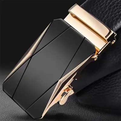 Top Layer Cowhide Men's Belt Trendy Automatic Buckle Waistband Men's Fashion Premium Casual Business Trouser Belt - 13