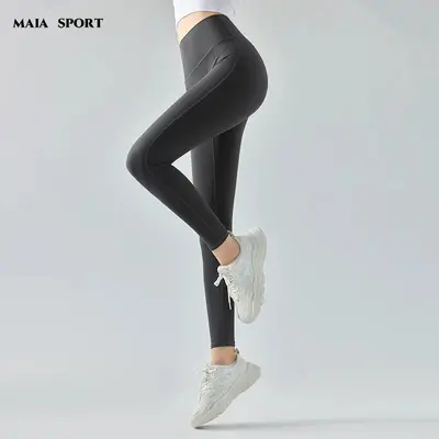 MAIA SPORT高腰瑜伽裤女夏季跑步运动紧身外穿普拉提健身服云感裤