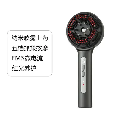 Red Light Electric Scalp Massage Comb with Hair Growth Serum Applicator - 8
