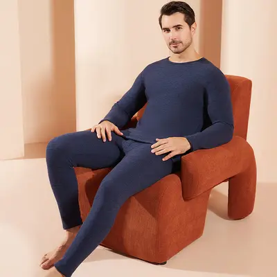 Thermounterwäsche-Set, Kamelhaar-Fleece, Winter