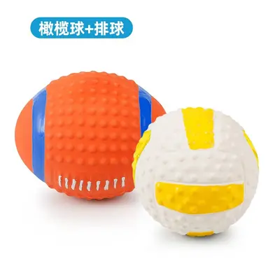 狗玩具耐咬大中小型犬磨牙泰迪金毛法斗玩具发声发泄狗玩具橄榄球 - 12