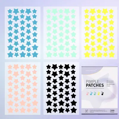 Star-Shaped Colorful Hydrocolloid Acne Patch with Portable Box - 4