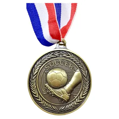 Personalisierbare Kinder-Fußballmedaille in Gold, Silber und Bronze