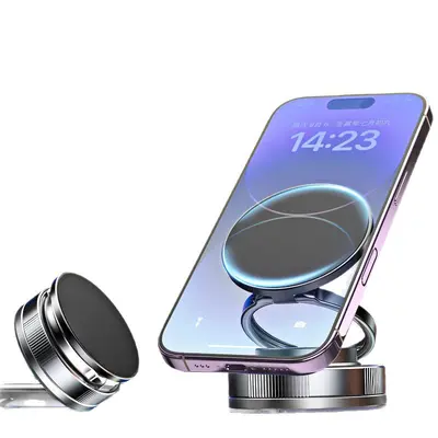 Vakumlu Manyetik Araç Telefon Tutucu, Üç Eksenli Katlanabilir Döner - 6