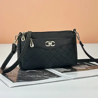 Mother's Bag 2024 New Fashion Small Handbag Women's Bag Simple and Versatile Middle-Aged Shoulder Bag Lightweight Crossbody Bag for Mother-in-Law - 9